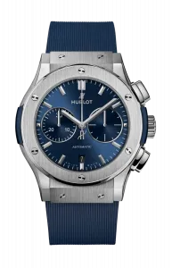 Часы classic fusion chronograph titanium blue 45 мм Hublot