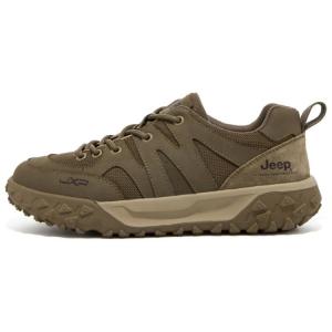 Влагоотводящие низкие походные кроссовки мужские хаки Jeep