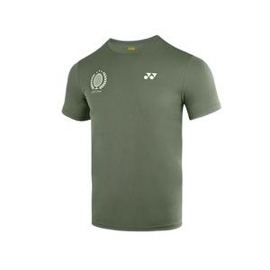 Футболка для бадминтона унисекс YONEX, оливково-зеленый