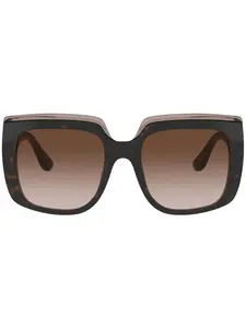 Солнцезащитные очки в квадратной оправе Dolce & Gabbana Eyewear, коричневый