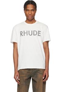 Белая футболка с логотипом «Rhude»
