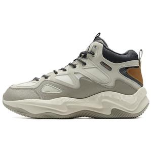 XTEP Нескользящие износостойкие повседневные туфли средней высоты, мужские, бежево-черные