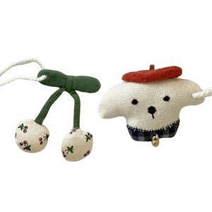 Плюшевый кулон с милым медвежонком, лебедем, щенком и вишней, высота 8 см FKOFR