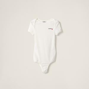 Боди из стрейчевого джерси petit bateau x miu miu MIU MIU, белый