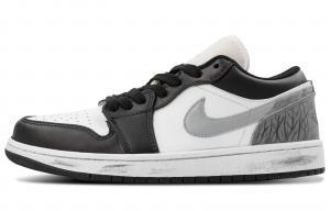 Jordan Кроссовки Nike Air 1 из синтетической кожи с термоизоляцией, низкие, винтажные, баскетбольные, унисекс, серый