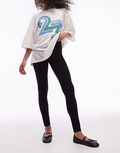 Базовые леггинсы длиной до щиколотки черного цвета Topshop