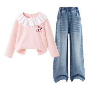 Детская повседневная спортивная одежда Disney, светло-голубой