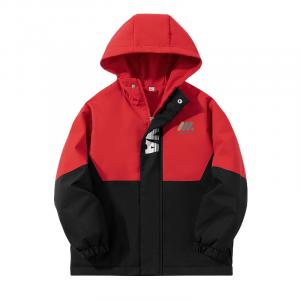 Детская утепленная куртка с капюшоном Moderate WARRIOR, [single packкрасныйh three round-shaped column logo k