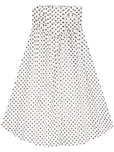 Юбка макси в горох GANNI, белый