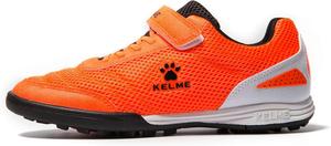 Футбольные бутсы KELME без шнурков для детей и подростков - футзал или футбольная обувь для игры на траве для мальчиков и девочек - футбольные бутсы на липучке для игры в помещении или на улице, оранжевый
