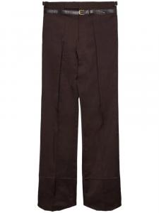 Prada брюки с поясом, коричневый