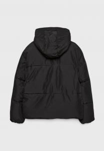 Зимняя куртка OVERSIZE PUFFER WITH HOOD Stradivarius, черный