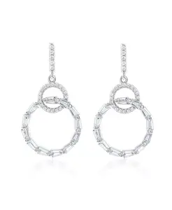 Серьги-Подвески Suzy Levian из стерлингового серебра с кубическим цирконием Suzy Levian New York, silver