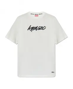 Футболка с напечатанным логотипом Kenzo, белый