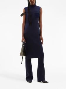 Courrèges платье миди с ремешками, синий