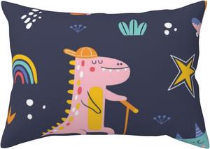 Pevtufa Чехол на подушку с принтом динозавра и застежкой конверт Cartoon Dinosaur1