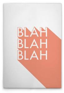 Картина на холсте A.S. Création Blah 3 цвет orangerosaweiss