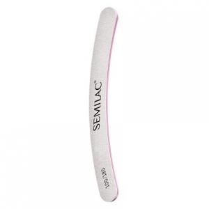 Банановые пилочки для ногтей изогнутой формы. Двусторонние пилочки средней зернистости. Пилочки для ногтей 100/180 для натуральных ногтей и гелевых ногтей. Идеально подходят для маникюра и педикюра., Semilac