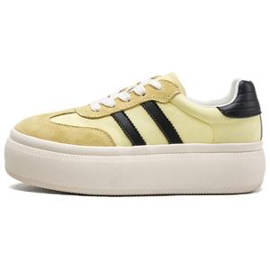 ZGR Женские легкие низкие скейтерские кроссовки для увеличения роста желтые, цвет Yellow