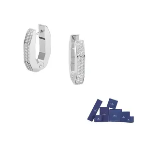 Декстера восьмиугольные серьги-кольца Swarovski