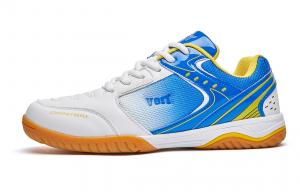 VOIT Низкие кроссовки для настольного тенниса с амортизацией, противоскользящими свойствами и воздухопроницаемостью, унисекс, белые, синие