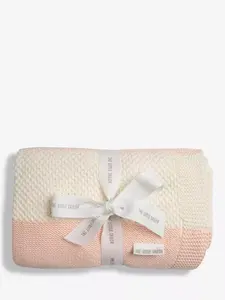 Детское одеяло The Little Tailor Stripe Super Soft Textured Cotton Knit, Pink, One Size, розовый