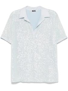 Kiton топ с пайетками, зеленый