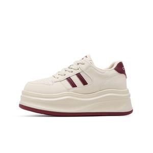 Низкие амортизирующие кроссовки для женщин C°BANNER, Beige Red (Fleece-Lined)