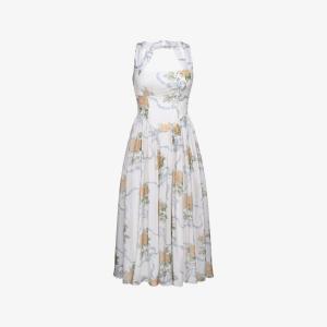 Платье миди House Of Cb Minerva из шифона с цветочным принтом, голубой