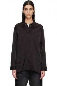 Studio Nicholson Рубашка пиноле бордового цвета