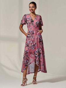 Платье макси с воланами по подолу Jolie Moi