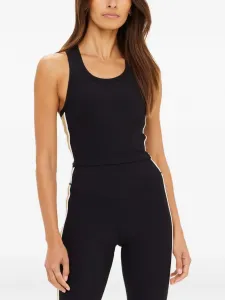 Полосатый укороченный топ Arcadia Sophie с борцовской спинкой The Upside, черный