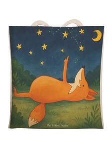 Mr. & Mrs. Panda Сумка-шоппер с изображением лисы и звезды, без слогана, белого цвета