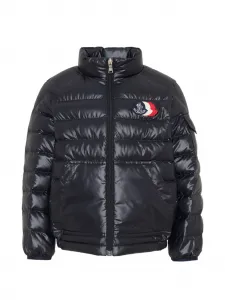 Стеганая куртка Bengi на молнии Moncler Enfant, синий