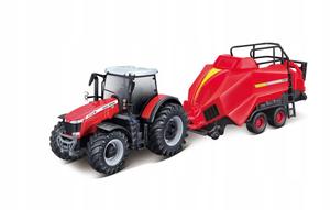 ТРАКТОР Massey Ferguson 8740S + пресс-подборщик Bburago