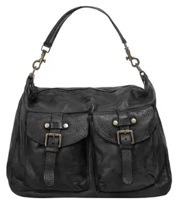 Сумка через плечо Samantha Look, натуральная кожа, производство Италия, черный