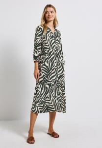 Платье-рубашка Street One, металлик зеленый