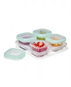 Набор из 4 контейнеров для заморозки Tot Baby Blocks Oxo, Opal