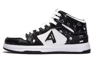 A1 Высокие скейтерские кроссовки унисекс черно-белые, цвет Black White