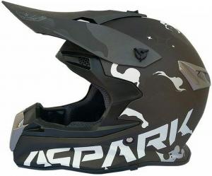 Шлем кроссовый Woljay MTV DOT, серый / белый