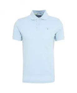 Рубашка поло с тартановой вставкой Barbour, синий