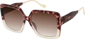 Женские солнцезащитные очки Jessica Simpson J5839 увеличенного размера "бабочка", Tortoise Fade