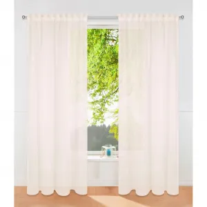 Моя домашняя штора Dolly с многофункциональной лентой, 2 шт., тканая, полиэстер My Home, кремовый
