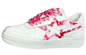 Футболка Bape Pink A BATHING APE, бело-розовая