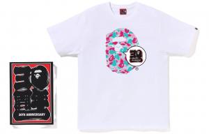 Футболка Bape SS23 30th Anniversary Collection унисекс белая A Bathing Ape, белый