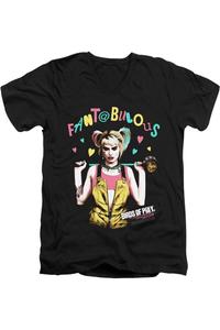 Футболка / футболка из хлопка премиум-класса с коротким рукавом и V-образным вырезом для взрослых Birds Of Prey Fantabulous Gildan, черный