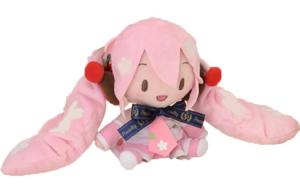 Плюшевая кукла Hatsune Miku Preciality Collection, Sakura Hatsune Dolls высотой 13 см SEGA