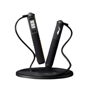 Электронная скакалка для подсчета прыжков PVC+стальной трос фитнес-тренировка Unisex 2,8 м LINING, черный