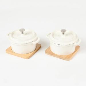 Набор кастрюль Hawok с крышкой, 2 предмета, белый