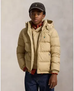 Куртка с капюшоном Big Boys Ripstop Down Polo Ralph Lauren, загар/бежевый